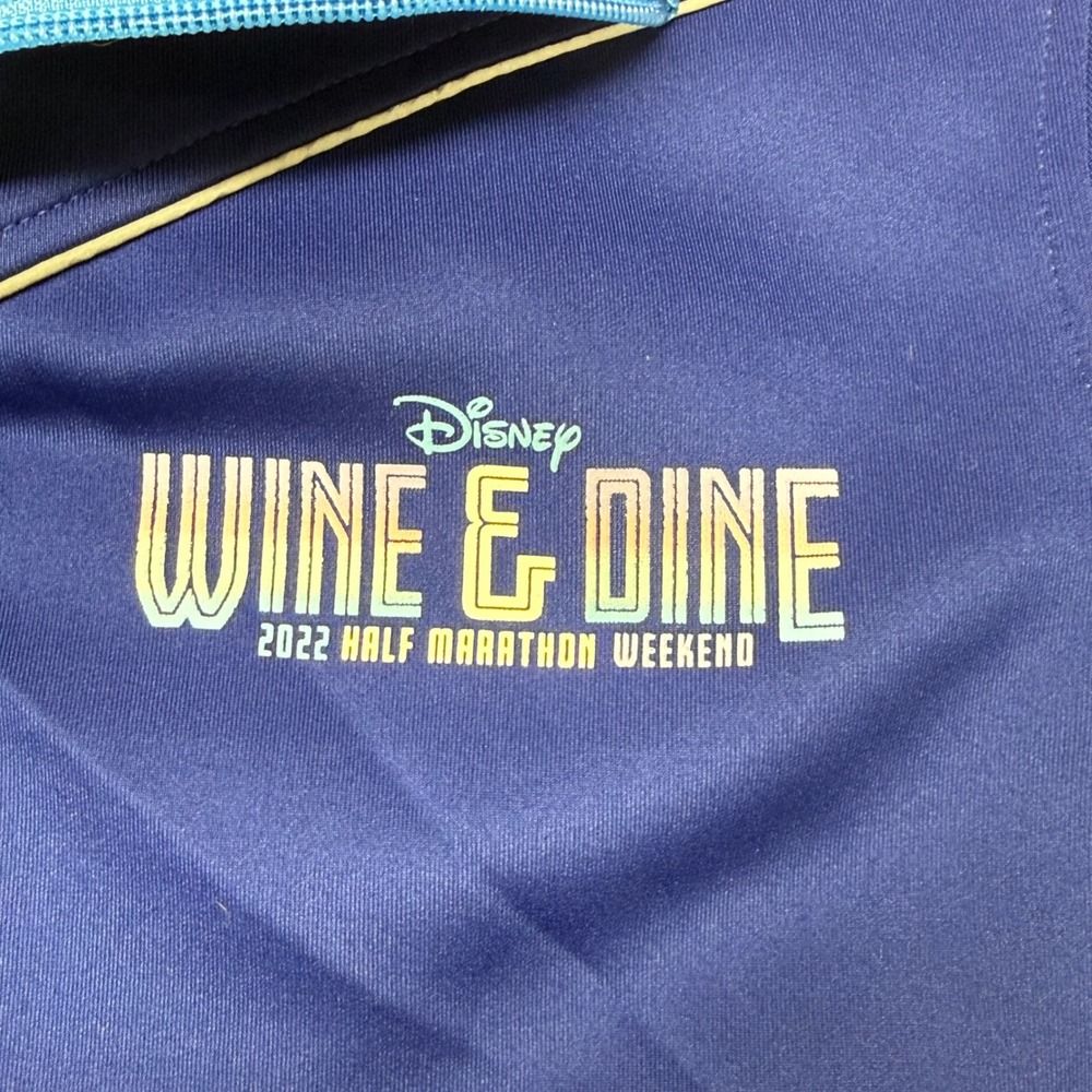Disney Wine & Dine 2022 Half Marathon Weekend Blue Full Zip Jacket Women Small - Picture 8 of 13